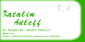katalin adleff business card